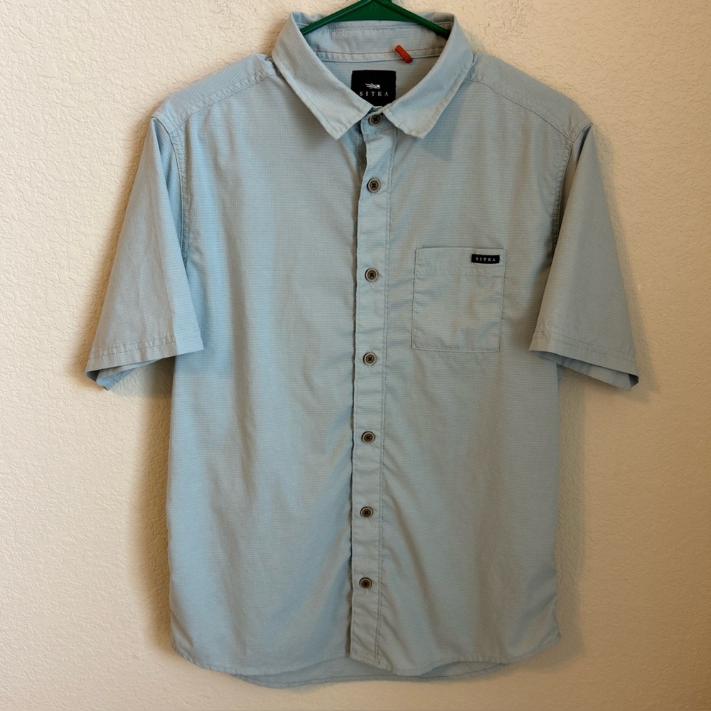 Men's Light Blue Casual Button Down Shirt